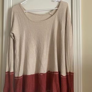 Waffle knit blouse- only worn once